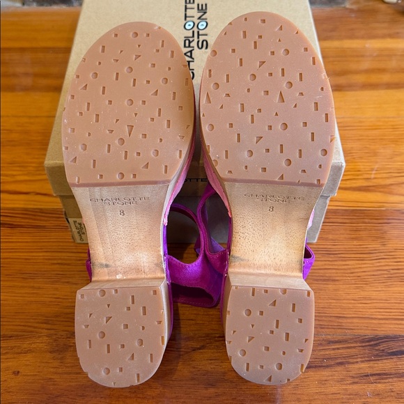 New in box! Charlotte Stone Maud Sandals in Flamingo Azalea size 8 - Picture 5 of 8